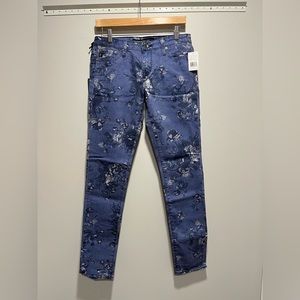 NWT Big Star Alex Floral Mid Rise Skinny Jeans